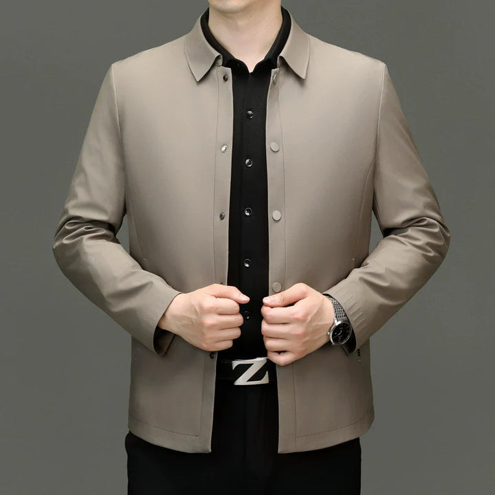 Lightweight single breasted down jacket for men