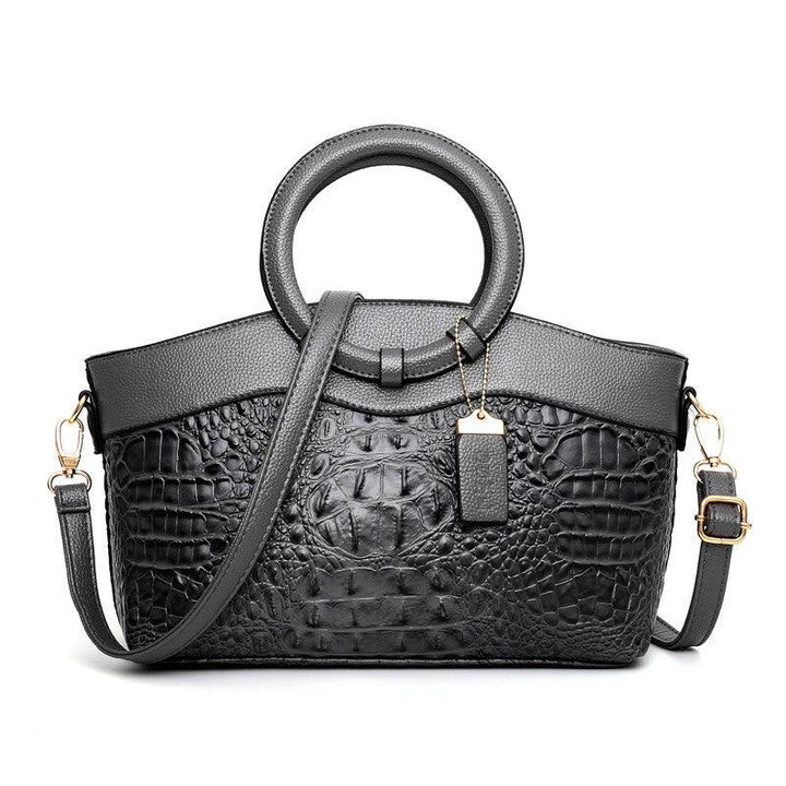 Women's Luxury Crocodile Motif Handbag - Spacious & Secure