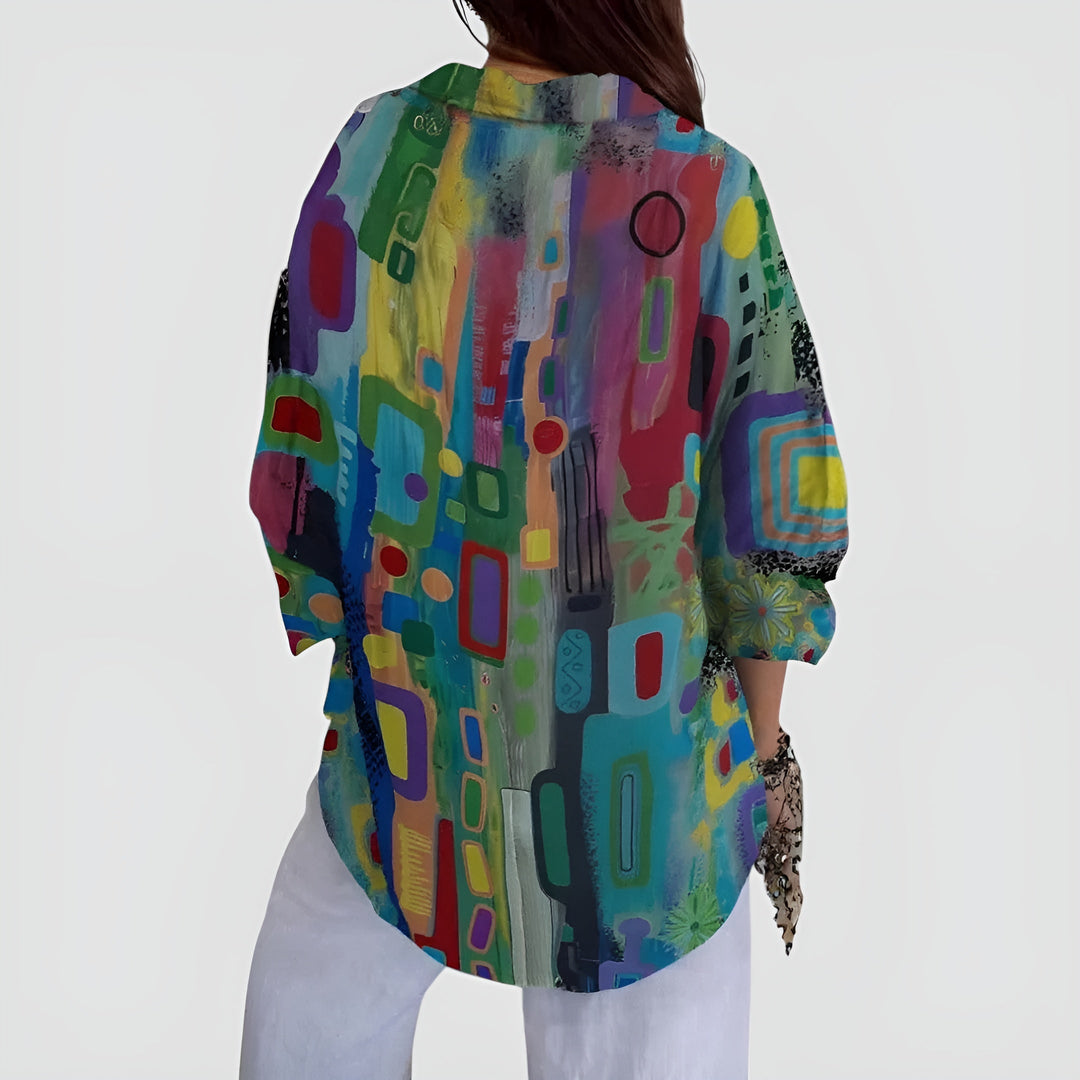 Elizabeth™ Blouse with Geometric Pattern