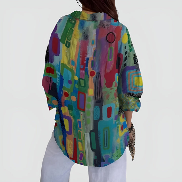 Elizabeth™ Blouse with Geometric Pattern