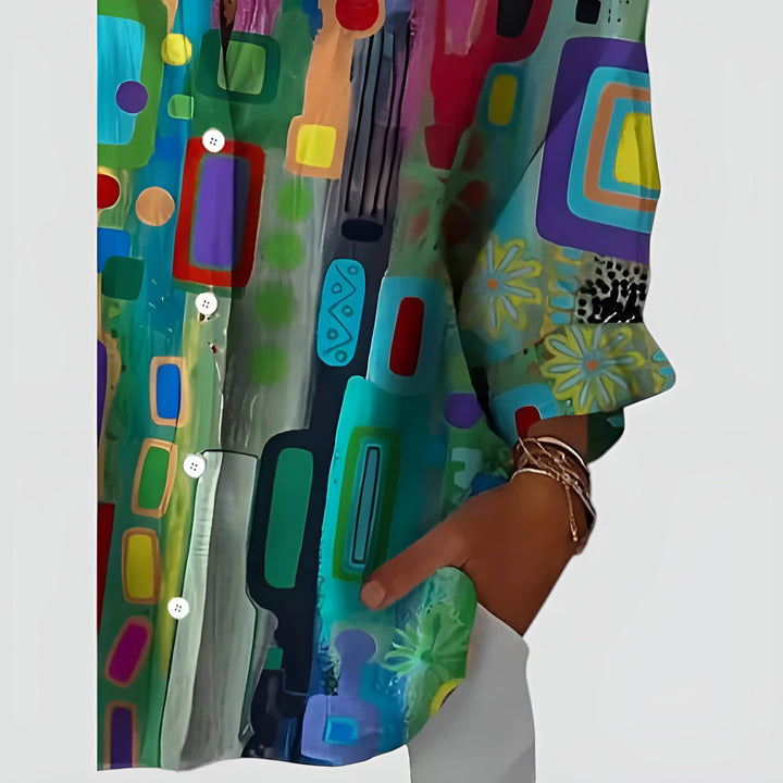 Elizabeth™ Blouse with Geometric Pattern