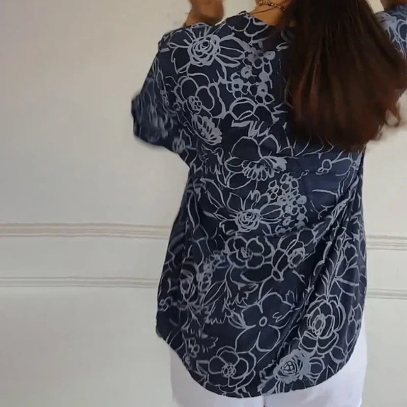 Nancy – Printed Button-Up Shirt
