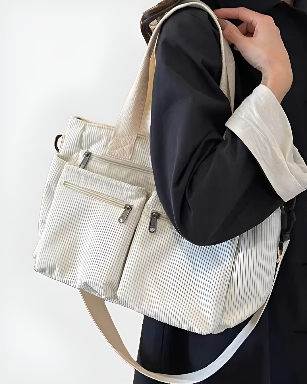 isabella™ Corduroy Utility Tote Bag