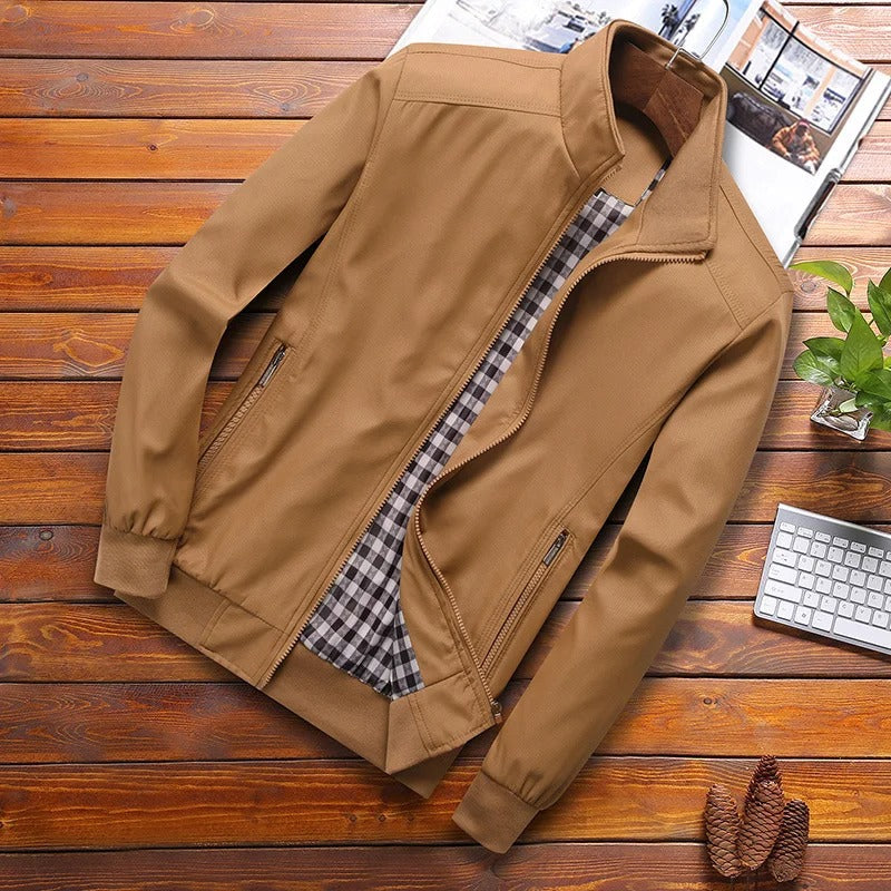 Men's stand collar zip spring jackets
